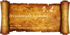 Viszkocsil Liander névjegykártya